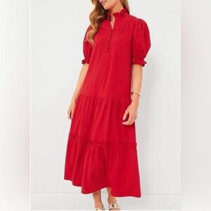 Tuckernuck Pomander Place Red Selena Maxi Tiered Medium